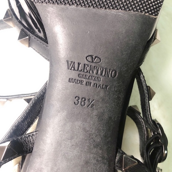 ❤️SOLD❤️Valentino rockstud kitten so black 38.5 - Picture 7 of 8